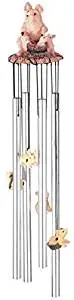 StealStreet SS-G-41273 Round Top Pig Hanging Garden Porch Decoration Wind Chime