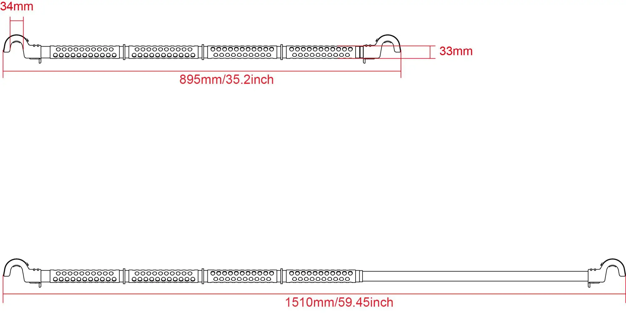Car Clothes Rack,Car Clothes Hanger Bar,Retractable Vehicle Clothing