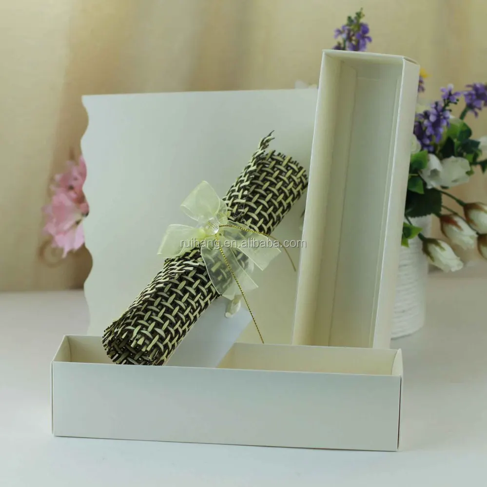 Vintage Scroll Wedding Invitation Card With Box Buy Roll Wedding