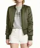 4418 Runwaylover new fall green autumn cotton bomber jacket
