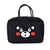 Korean cartoon foldable travelling large black package tote bag