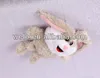 Rolling & laughing mini grey Rabbit, light control animated stuffed animal plush toy