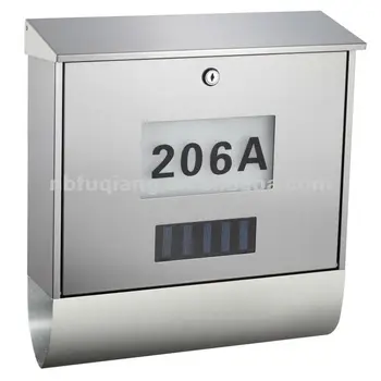 Edelstahl Briefkasten Mit Fq-125 Solar Hausnummer - Buy Product on ... Edelstahl Briefkasten Mit Fq-125 Solar Hausnummer - Buy Product on ...