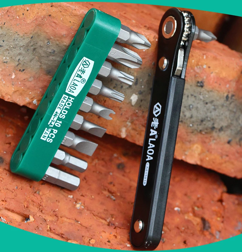 Laoa 10 In 1 Ratchet Screwdriver Set S2 Screwdrivers Forward And