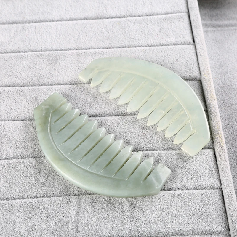 Factory Price Natural Jade Combs,Jade Head Massager,Healing Stone Comb ...