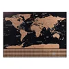 Custom Deluxe Scratch-Off Map Poster Travel Globe World Map With Gold Foil