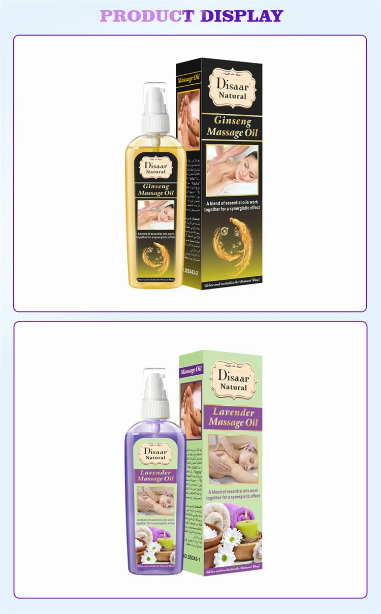 Disaar natural ginseng and Lavender ingredients slimming body shoulder neck Massage essential oil
