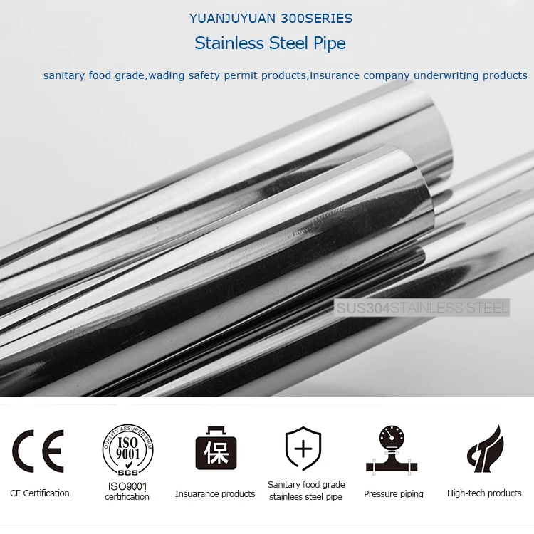 50.8mm Diameter Stainless Pipe 304/304l Stainless Steel Pipe Price List Food Grade Steel Pipe