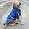 Hot Wholesale Large Dogs Raincoats Adjustable Pets Waterproof Clothes Lightweight Rain Jackets