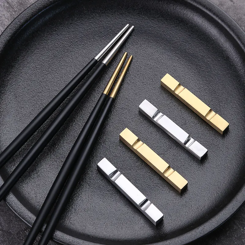 Sliver Or Gold Stainless Steel Chopstick Holder Metal Chopstick Rest