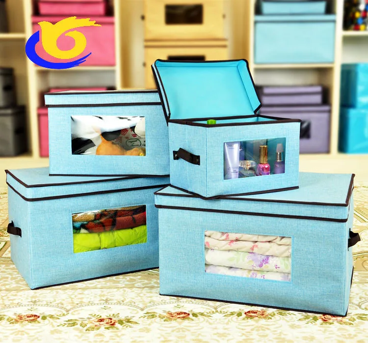 Viewable Fabric Storage Box Organizer With Lid Buy Fabric Storage Box