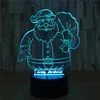 touch Santa 3D colorful Christmas man gift table lamp visual color illusion night light