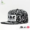 Custom Coton Snapback Caps New Embroidered Deign 6 Panel Flat Brim Snapback Caps With Plastic Enclosure Backs