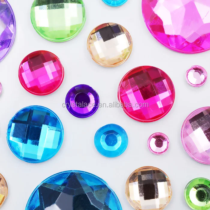 Factory OEM ODM all kinds fancy acrylic diamonds  rhinestone crystal jewel stickers for kids toy