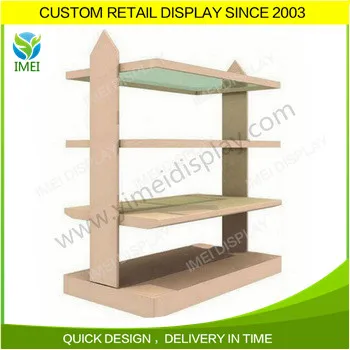 Slat Wall Store Wooden Shoe Box Storage 