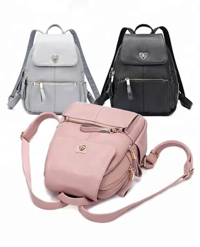 Versión Coreana De La Mochila De La Mujer Salvaje De La Moda De Viaje  Backack Mujer Bolsa De Viajes De Ocio De Cuero Mochilas comprar en línea /  Los Bolsos De Las