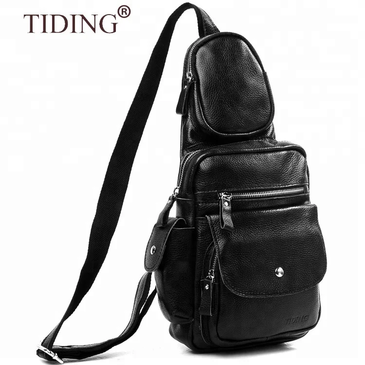 real leather sling bag