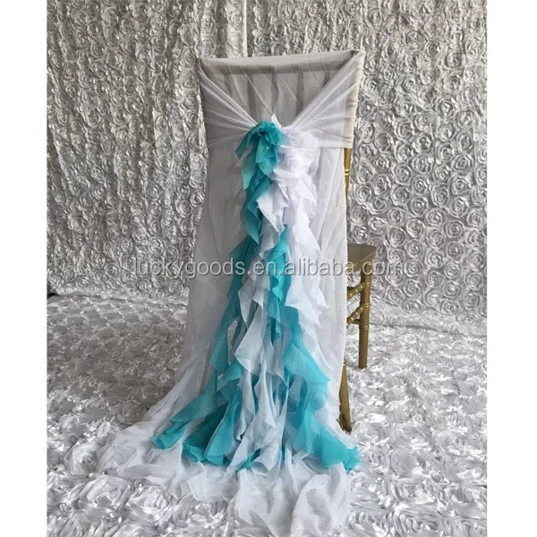Wholesale Cheap Fancy Universal Ruffled Chiavari Chair Cover For
