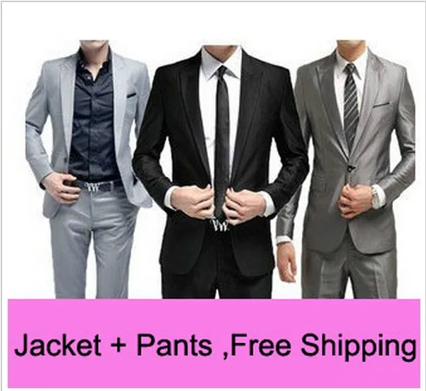 Free Shipping Slim Custom Fit Tuxedo Bridegroon Men Business Dress Blazer Suits Fashion Suit Blazer XS