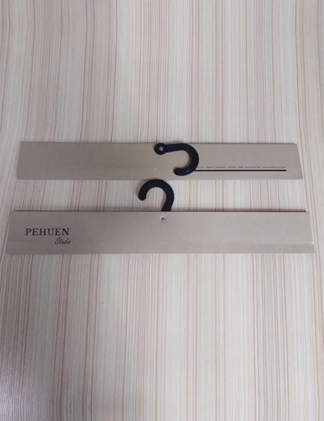 100% Recycled Custom Kraft Paper Fabric Sample Hanger FSC Certified Non Slip