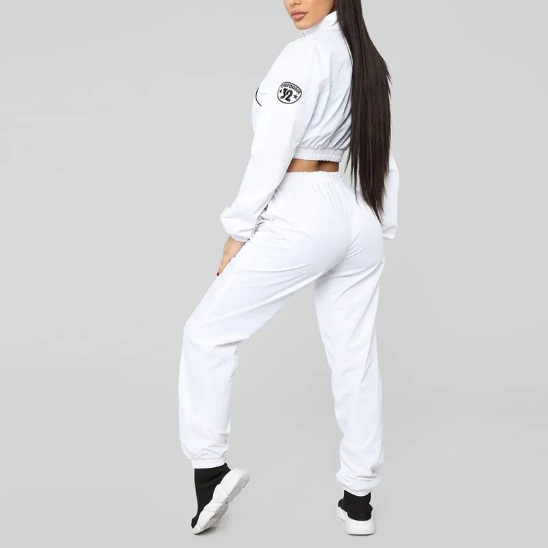 2 piece crop top jogger set