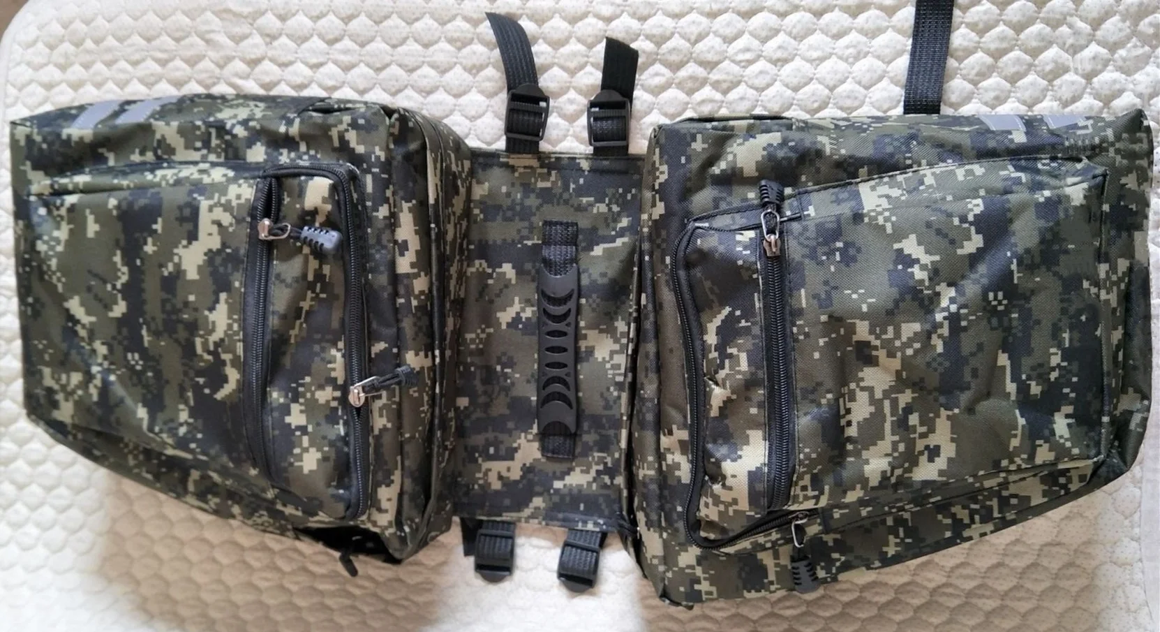 Camouflage Waterproof Bike Saddle Bag Bicycle Travel Rear Pannier Bag