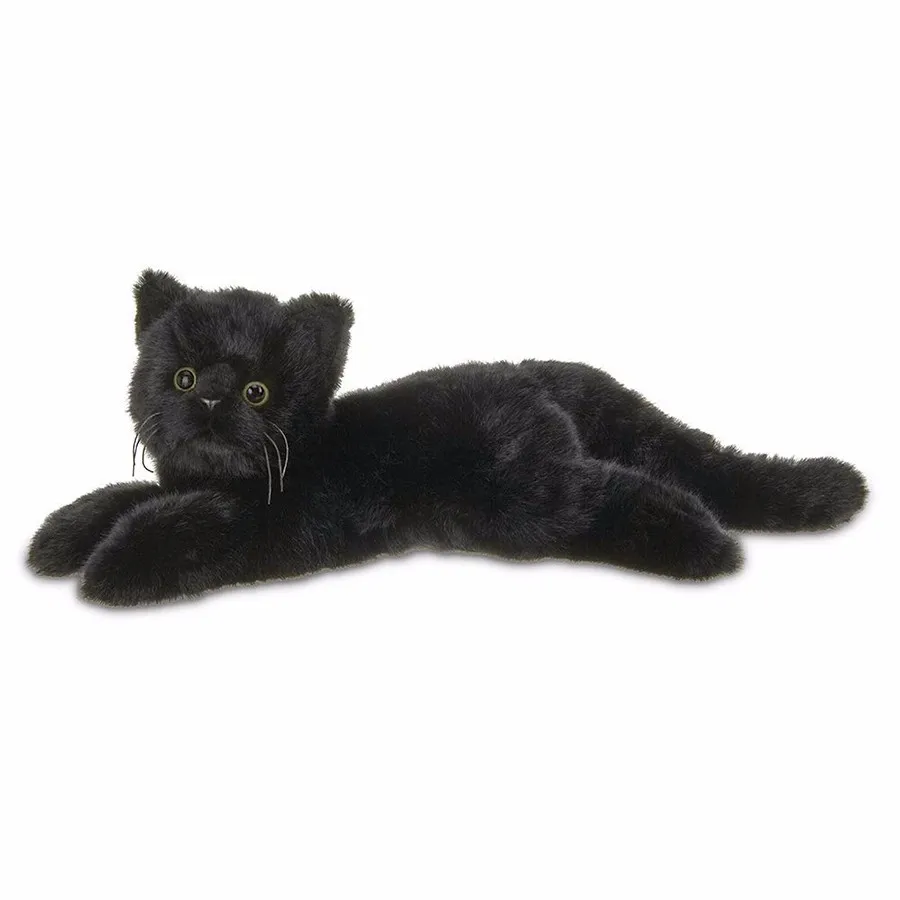 black kitty stuffed animal