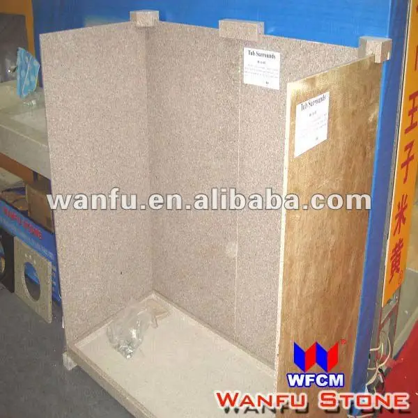 granite stone yellow color granite tub surround shower panel.jpg