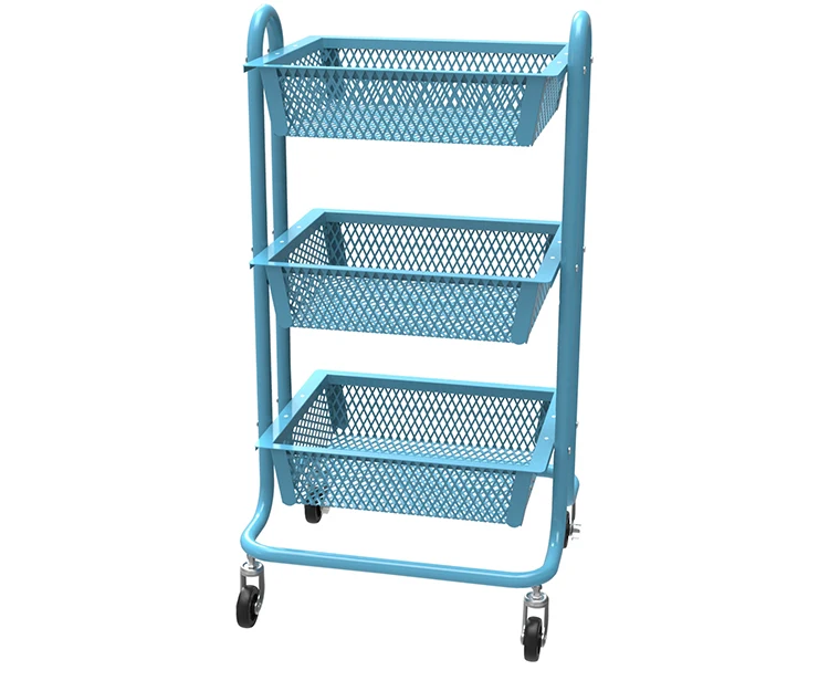 3 Tier Metal Kitchen Rolling Trolley Storage Cart On Wheels Heavy 3 Tier Metal Kitchen Rolling Trolley