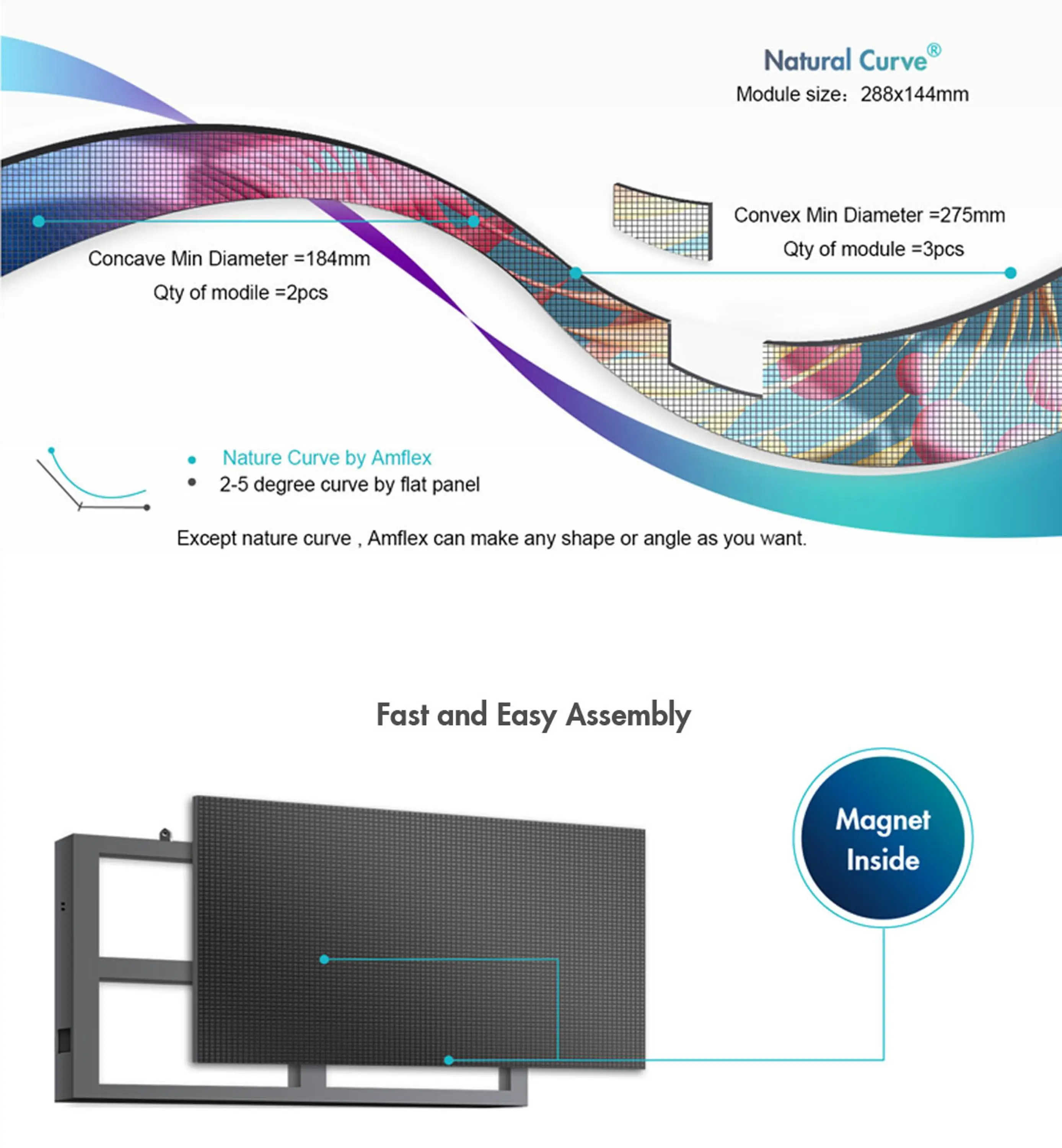 flexible led display screen price