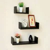 Special price U type bookshelf decoration mdf floating wall shelf