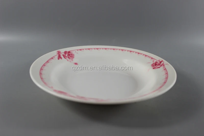 23cm Melamine Deep Dinner Plate, Suop Plate Solid Color