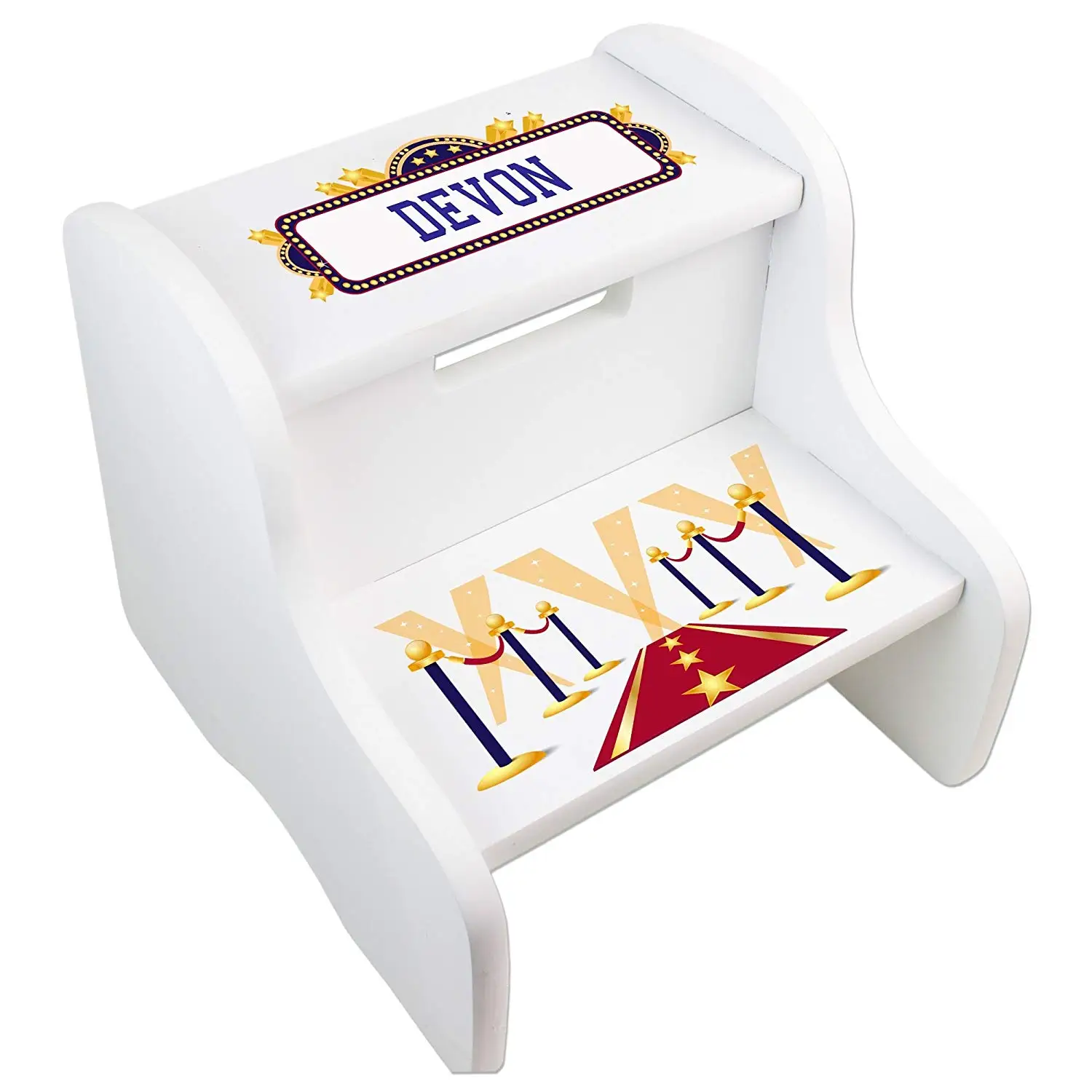 MyBambino Personalized A Star is Born blue White Two Step Stool
