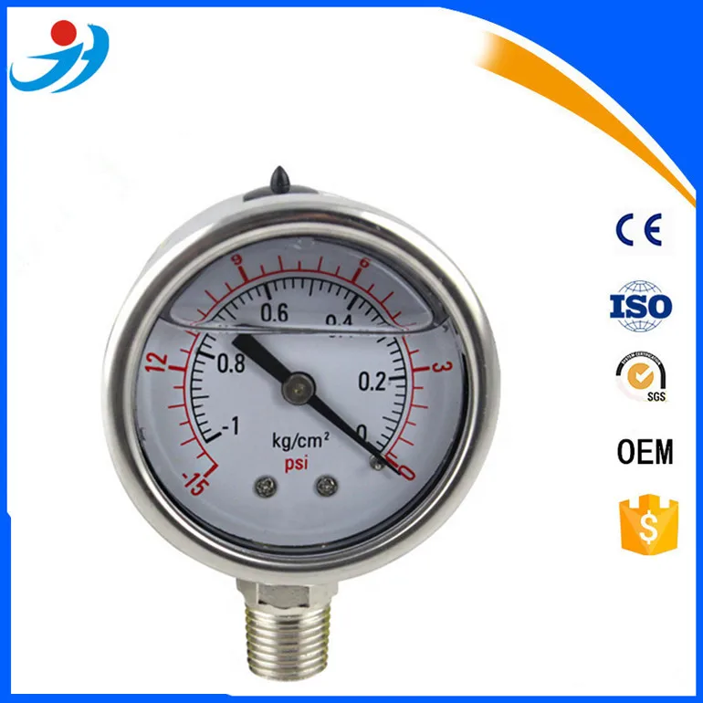 50mm Diameter All Stainless Steel Vacuum Pressure Gauge 1/4npt Thread