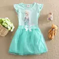 Girl Dress Summer Brand Girls Clothes Lace Sequins Princess Anna Elsa Dress Snow Queen Halloween Party
