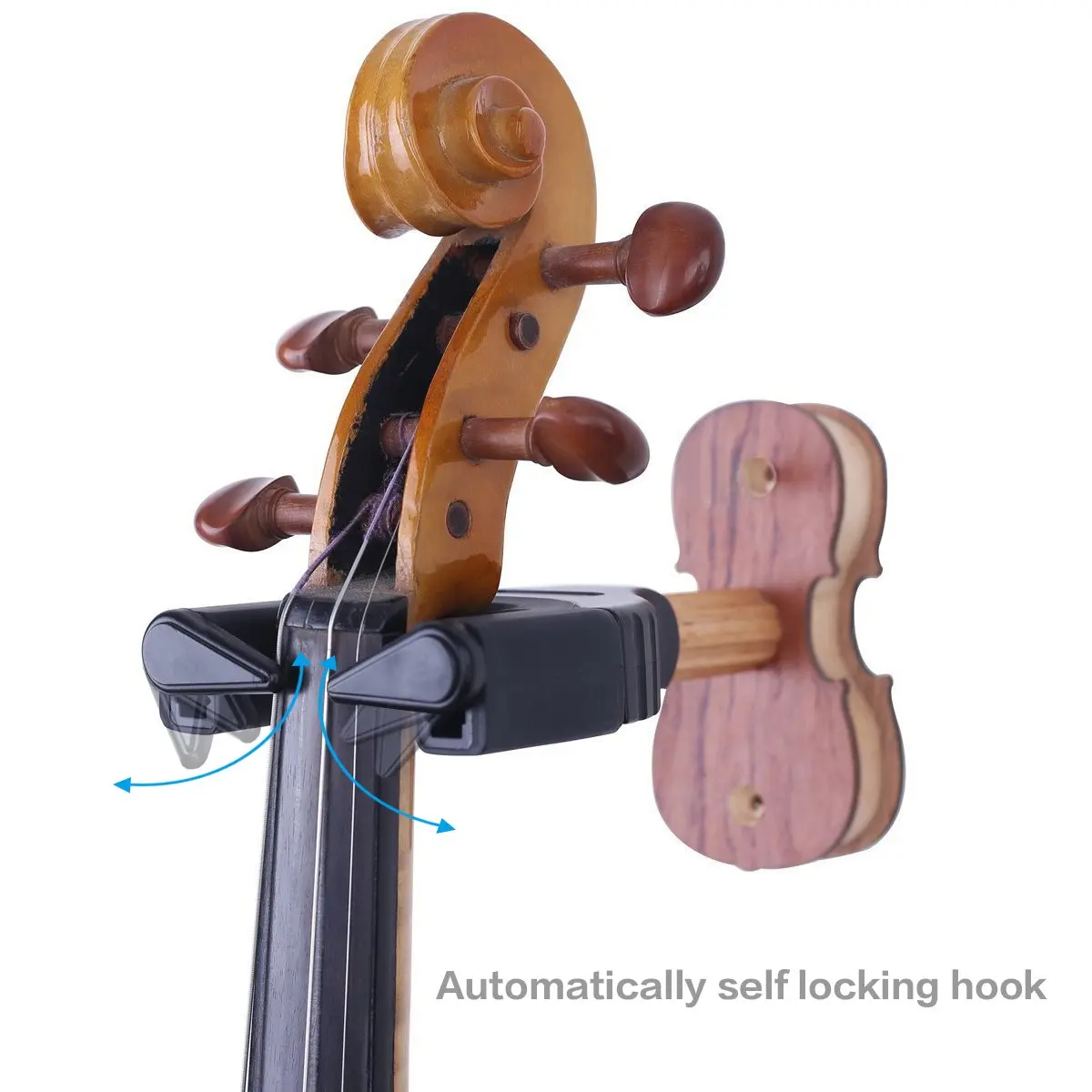 Buy Violin Hanger With Bow Hanger,Violin Hardwood Home and Studio Wall