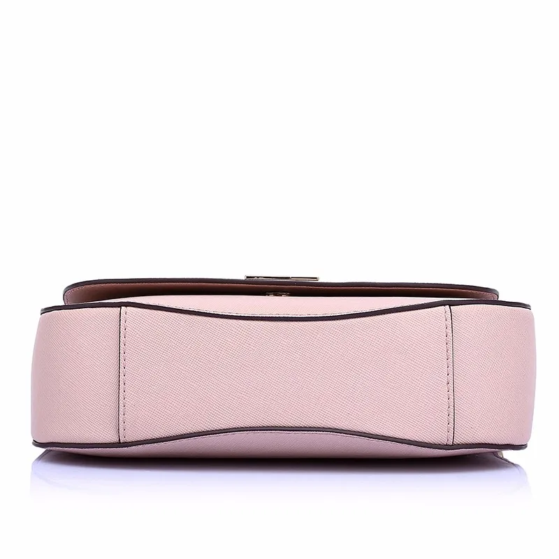 CC2038C-Pink color fashion ladies urban style shoulder strap saddle bags 2016 designs