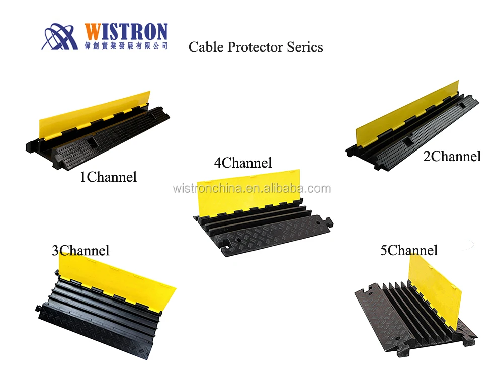 900MM Hot Sale Driveway Wire Speed Bump 3 Channel Rubber Cable Protector