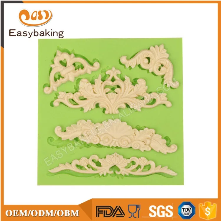 ES-5044 Baroque Fondant Mould Silicone Molds for Cake Decorating