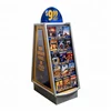 two sided simple wood Metal Floor standing cd display rack with price tag