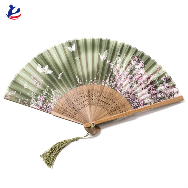 Wholesale Colorful Custom Summer Promotional Silk Hand Fan Buy Silk