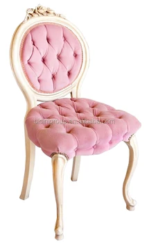 baby pink velvet chair