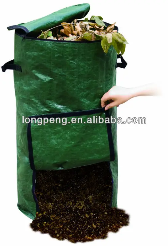 Plastic Garden Compost Bin With Zipper Lid Buy Compost Bag,Plant Bag