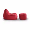 Sofa fabric red round indoor floor beanbag chair sitting puffs