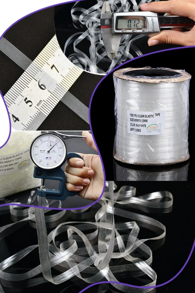 Sewing Accessories Tpu Clear Elastic Tape Silicone Ribbon Band Mobilon Tape Buy Tpu Elastic