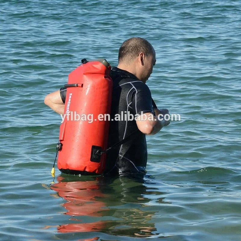 Accept customer design with logo printing air tap for diving swimming waterproof outdoor sport Backpack