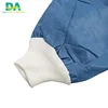 Fabric polyester rib knit cuff for disposable nonwoven gowns