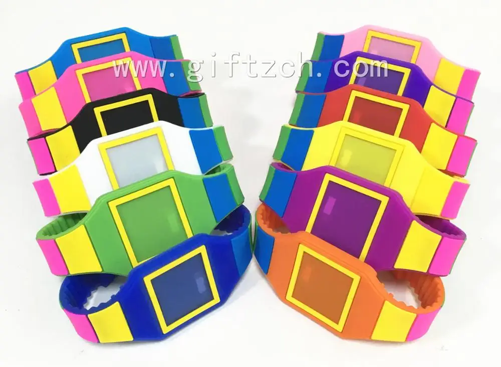 Rainbow children Silicone touch LED watch