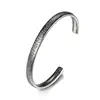 Marlary C Shaped Bangle Engraved Music Symbol Antique Silver Men Bracelet Viking Jewelry Bangle