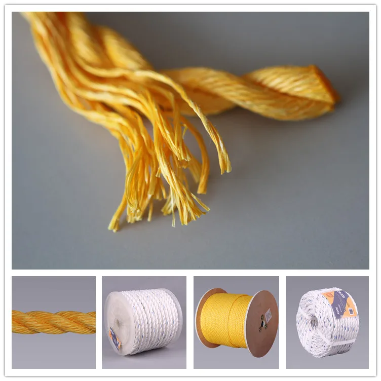 Plastic Rope With Colour,3 And 4 Strand Pp Pe Twisted Plastic